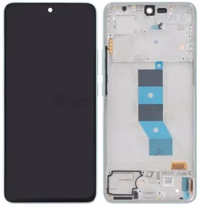 LCD ekranas Xiaomi Redmi Note 14 5G su lietimui jautriu ekranu su rėmu Lavender Purple originalus (service pack)