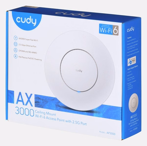 Cudy AP3000 belaidis prieigos taškas 2976 Mbit/s baltas Power over Ethernet (PoE)