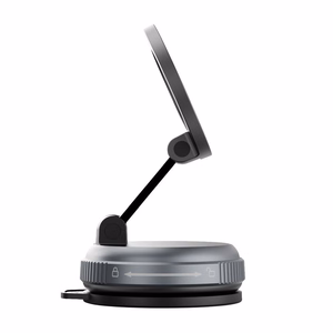 Forcell F-Grip Magic Mag magnetinis automobilinis telefono laikiklis su siurbtuku, suderinamas su „MagSafe“ – juodas