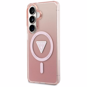 Guess IML Gradient Triangle MagSafe Case for Samsung Galaxy S26 - Pink