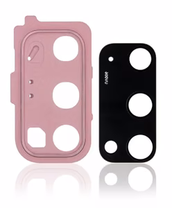 Samsung G980/G981 S20 kameros stikliukas su rėmeliu Cloud Pink ORG