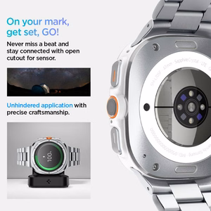 Spigen Modern Fit Band metalinis dirželis Samsung Galaxy Watch Ultra 47 mm, sidabrinis