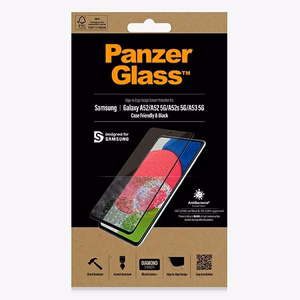 PanzerGlass E2E Microfracture antibacterial glass for Samsung Galaxy A52 / A52 5G / A53 5G - with black frame