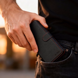 Tech-Protect Wallet чехол для Samsung Galaxy S26 Ultra чёрный красный