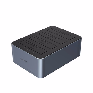 "Orico 6646C3-C" 4 diskų prijungimo stotelė su neprisijungusio klonavimo funkcija 2,5"/3,5" SATA HDD/SSD - pilka