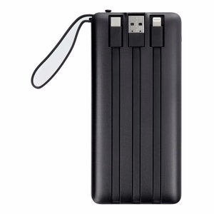 Išorinė baterija POWER BANK VEGER C10 10000mAh (USB,USB-A,Type-C,MicroUSB,lightning) juoda