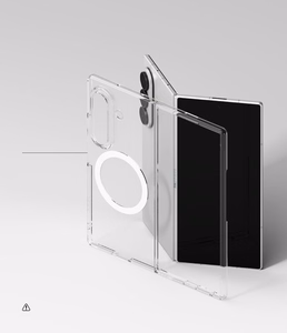 Ringke Slim Magnetic MagSafe dėklas, skirtas Samsung Galaxy Z Fold 8, skaidrus