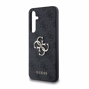 Guess 4G Big Metal Logo dėklas, skirtas Samsung Galaxy A35, juodas