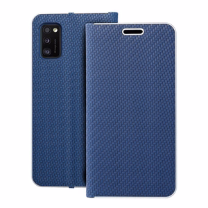 Чехол-книжка для Samsung A41 Luna Book Carbon синий