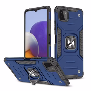 Wozinsky Žiedinis apsauginis dėklas su stovu tvirtas mėlynas Samsung Galaxy A22 4G
