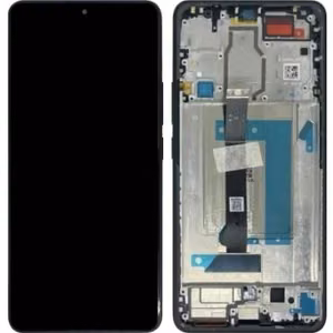 LCD ekranas Xiaomi Poco F6 su jutikliniu ekranu su rėmeliu juodas originalus (service pack)