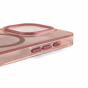 Wozinsky Blizgus dėklas su Magnetiniu Samsung Galaxy S25 - Rožinis su Blizgučiais