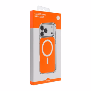 Чехол Samsung S26 ULTRA Clear Fusion Mag Cover совместимый с MagSafe hermes оранжевый