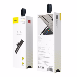 Аудио адаптер Baseus L41 Type-C 2 в 1 чёрный