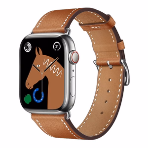FORCELL F-DESIGN FA20 ekologiškos odos dirželis APPLE laikrodžiui 38 / 40 / 41 mm rudas