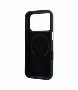 Dėklas Lacoste PVC Petit Pique Semi Wrap Embossed MagSafe Apple iPhone 18 Pro Max žalias