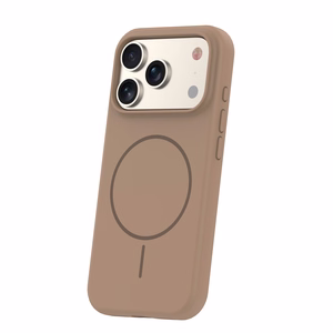 Silicone Thin Mag case for iPhone 17 Pro 6,3" / 18 Pro 6,3" brown