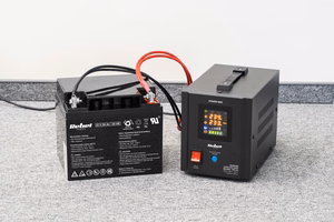 Rebel POWER-800 emergency power supply, pure sine wave inverter with charging, 12 V / 230 V, 800 VA / 500 W