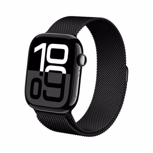 Crong Milano Steel nerūdijančiojo plieno dirželis, skirtas Apple Watch 38 / 40 / 41 / 42 mm, juodas
