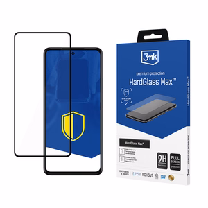 Sustiprintas viso ekrano grūdintas stiklas 3mk HardGlass Max Black, skirtas Motorola Moto G72