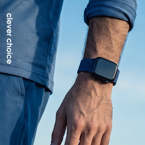 Crong Wave Band pintas Apple Watch dirželis, 38/40/41/42 mm, tamsiai mėlynos spalvos