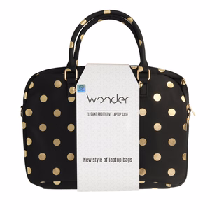 Wonder nešiojamojo kompiuterio portfelis 13-14 colių auksinis taškuotas