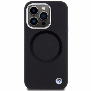 BMW parašo skystas silikonas Magnetinis dėklas telefonui iPhone 15 Pro Max - juodas