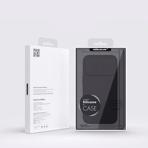 Nillkin CamShield Silky Silikoninis dėklas iPhone 14 Pro Max silikoninis dėklas su kameros apsauga mėlynas