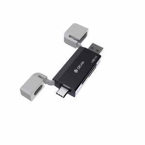 Devia kortelių skaitytuvas 2in1 EL240 USB/USB-C 3.0 juodas