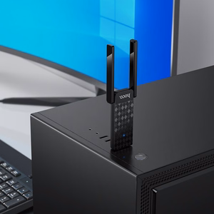 USB Wi-Fi adapteris Hoco HI34 Wi-Fi6 juodas