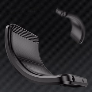 Чехол Carbon для Xiaomi Poco F4 5G гибкий силиконовый карбоновый чёрный