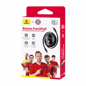 Кабель Baseus USB-C на USB-C 100W (чёрный) Bayern Edition