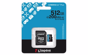 Kingston Technology Canvas Go! Plus 512 GB MicroSD UHS-I Klasės 10