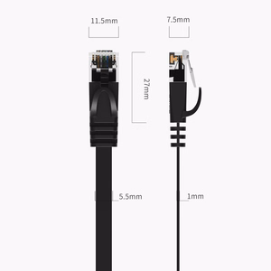 Orico PUG-C7B CAT7 10Gbps RJ45 Ethernet tinklo kabelis internetinis LAN plokščias 10m - juodas