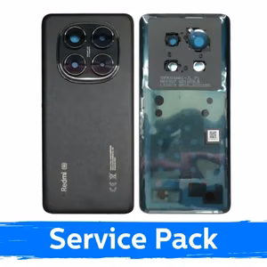 Xiaomi Redmi Note 14 Pro 5G galinis dangtelis, vidurnakčio juodos spalvos (Midnight Black; gamintojo serviso pakuotė)