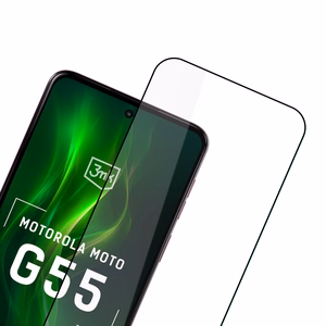 Закалённое стекло 3mk HardGlass Max Lite чёрное для Motorola Moto G55 5G