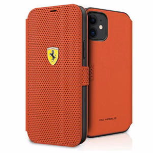 Ferrari FESPEFLBKP12SRE iPhone 12 mini 5.4" red/red book On Track Perforated