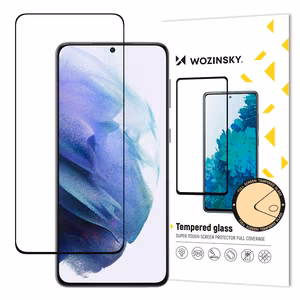LCD apsauginis stikliukas "Wozinsky 5D Full Glue" Samsung S906 S22 Plus/S916 S23 Plus pritaikytas dėklui juodas