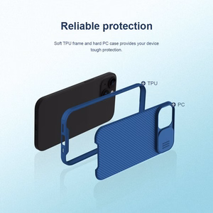 Dėklas Nillkin CamShield Pro Apple iPhone 15 Plus juodas