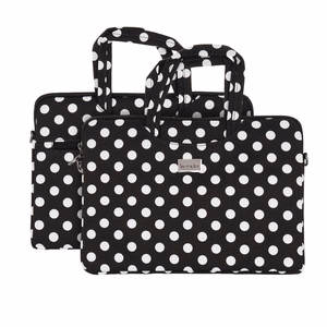 Wonder Briefcase Laptop 17 inches black polka-dot