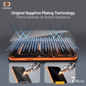 Tempered glass Tel Protect 10X HD DLC Diamond Coating for Iphone 17E/16E/14/13 Pro/13 (envelope)