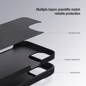 Nillkin CamShield Silky Silicone Case for Iphone 15 Plus black