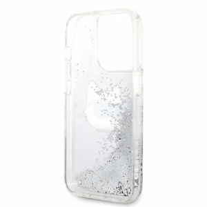 Karl Lagerfeld KLHCP14LLNHCCS iPhone 14 Pro 6.1" kietasis dėklas sidabrinis/sidabrinis Blizgus Choupette Head