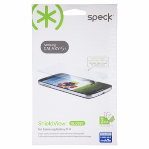 Speck ShieldView blizgios apsauginės ekrano plėvelės, skirtos Samsung Galaxy S4, 3 vnt.