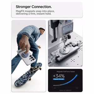 Spigen Ultra Hybrid S Mag MagSafe Чехол для Samsung Galaxy S26 Ultra - прозрачный и белый