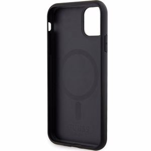Guess GUHMN61PSAHMCK case for iPhone 11 / Xr - black Saffiano MagSafe