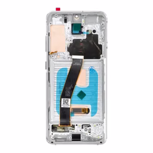 LCD ekranas SAMSUNG S20 4G baltas SOFT OLED su rėmeliu