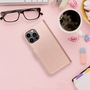 MEZZO knygos tipo dėklas telefonui XIAOMI Redmi 10C su mandalos raštu, rožinis auksas