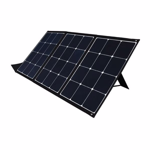 PowerPlant 120 W sulankstomas monokristalinis saulės modulis su USB-C ir 10 adapterių