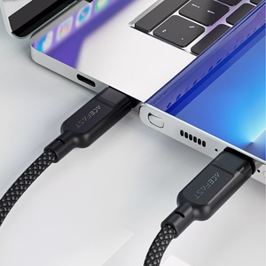 Acefast C5 кабель USB-C - USB-C USB-C 2 в 1 100W 480Mb/s - чёрный